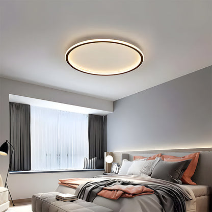 Flush Mount LED Ceiling Light Fixture 12 in Aluminum Round Ultra-Slim 2 in Profile for Bedroom Office Dining Room Modern Energy-Efficient Ho
