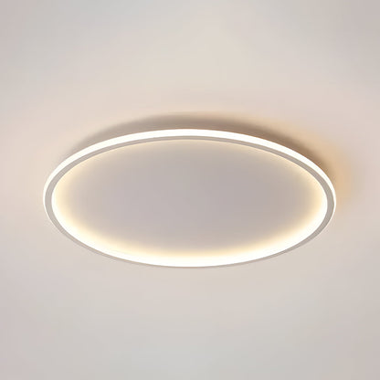 Flush Mount LED Ceiling Light Fixture 12 in Aluminum Round Ultra-Slim 2 in Profile for Bedroom Office Dining Room Modern Energy-Efficient Ho