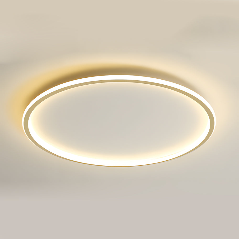 Flush Mount LED Ceiling Light Fixture 12 in Aluminum Round Ultra-Slim 2 in Profile for Bedroom Office Dining Room Modern Energy-Efficient Ho