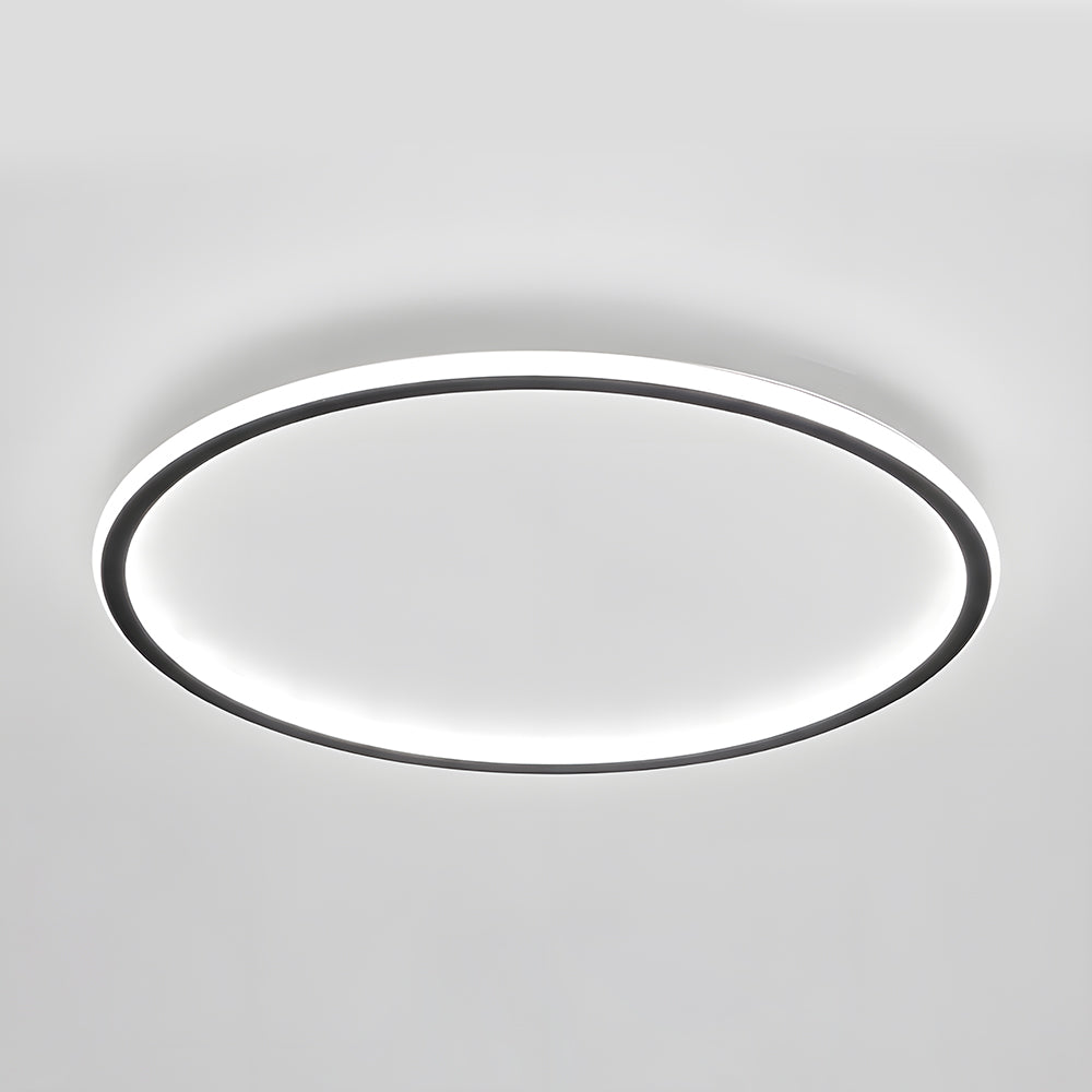 Flush Mount LED Ceiling Light Fixture 12 in Aluminum Round Ultra-Slim 2 in Profile for Bedroom Office Dining Room Modern Energy-Efficient Ho