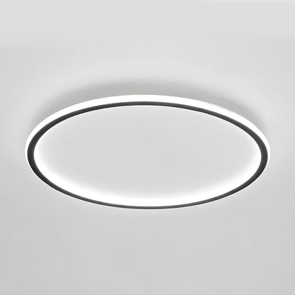 Flush Mount LED Ceiling Light Fixture 12 in Aluminum Round Ultra-Slim 2 in Profile for Bedroom Office Dining Room Modern Energy-Efficient Ho