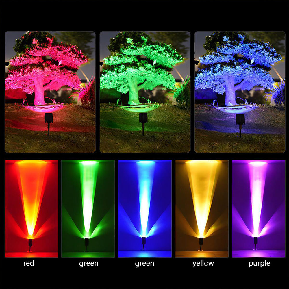 Adjustable LED Solar Stake Light 18.7 in Waterproof for Yard Pathways Driveways Landscaping Spotlight Dusk-to-Dawn Ground Garden Decor Accen