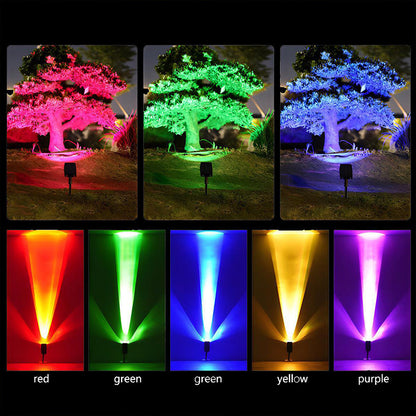 Adjustable LED Solar Stake Light 18.7 in Waterproof for Yard Pathways Driveways Landscaping Spotlight Dusk-to-Dawn Ground Garden Decor Accen