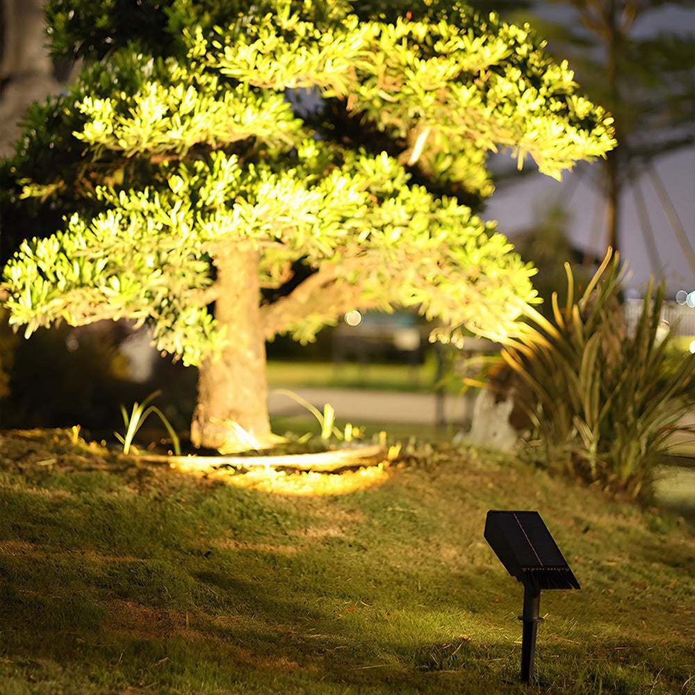 Adjustable LED Solar Stake Light 18.7 in Waterproof for Yard Pathways Driveways Landscaping Spotlight Dusk-to-Dawn Ground Garden Decor Accen
