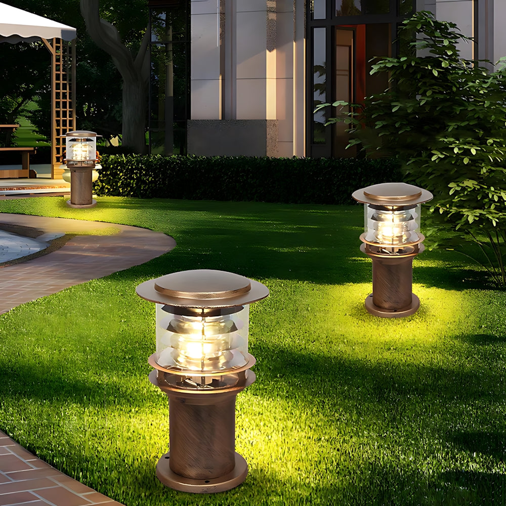 Weatherproof Post Light 6 in Cylinder Aluminum E27 Socket IP65 Rated Black Bollard for Walkway Driveway Porch Yard Landscape Path Marker