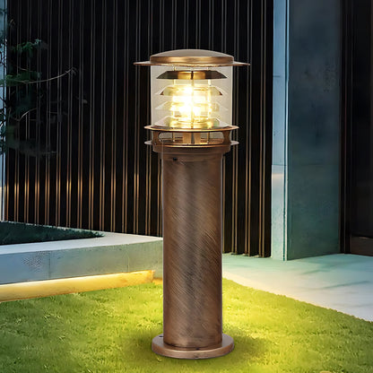 Weatherproof Post Light 6 in Cylinder Aluminum E27 Socket IP65 Rated Black Bollard for Walkway Driveway Porch Yard Landscape Path Marker
