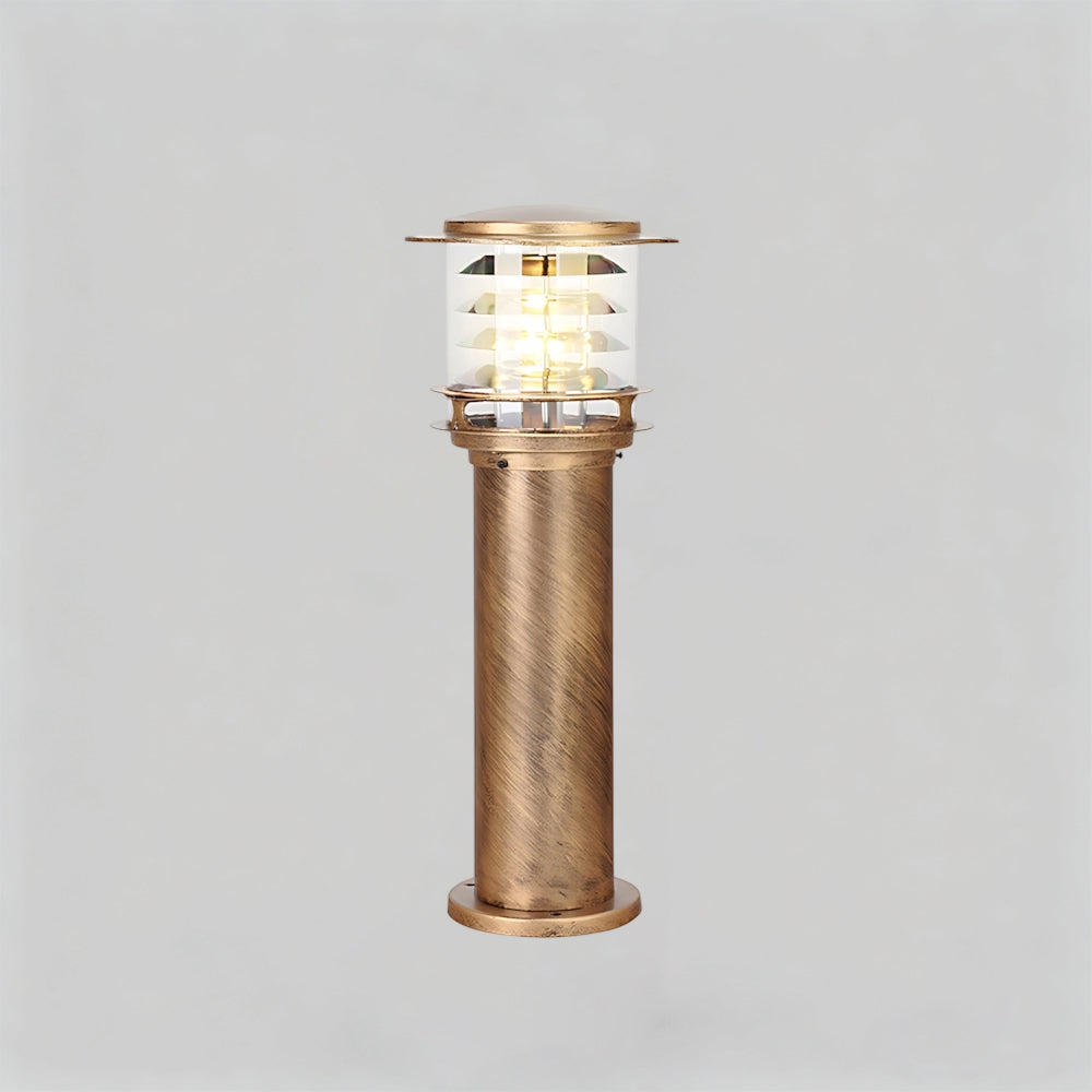 Weatherproof Post Light 6 in Cylinder Aluminum E27 Socket IP65 Rated Black Bollard for Walkway Driveway Porch Yard Landscape Path Marker