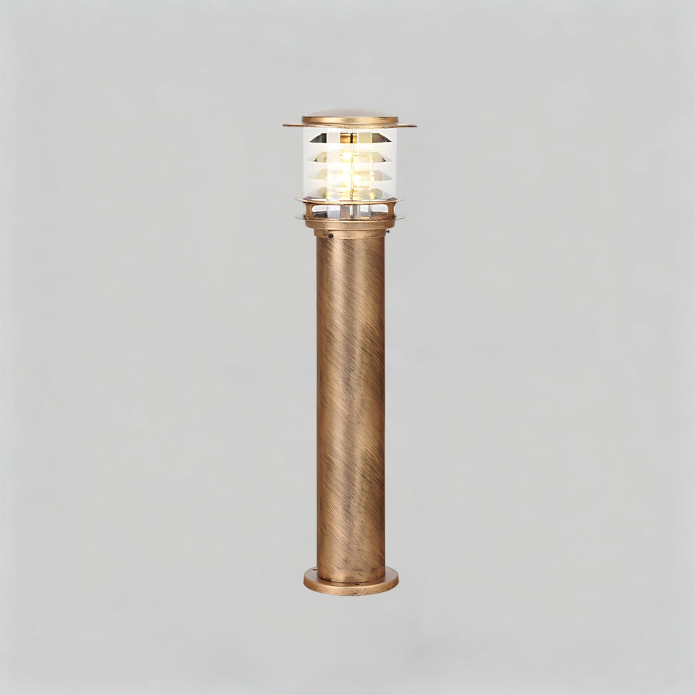 Weatherproof Post Light 6 in Cylinder Aluminum E27 Socket IP65 Rated Black Bollard for Walkway Driveway Porch Yard Landscape Path Marker