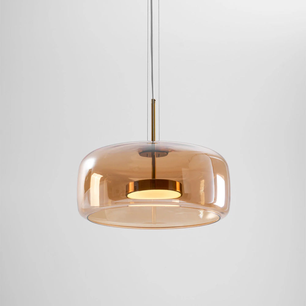 Glass Dome Hanging Light with Smoked Finish – Adjustable LED Fixture for Kitchen Island, Dining Room & Modern Ceiling