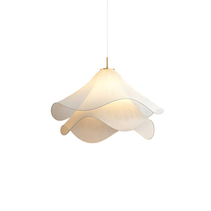 Layered Fabric Drop Light with Floral Silhouette E27 Socket for Dining Areas Bedrooms Living Spaces Soft Diffused Illumination Sculptural Ce