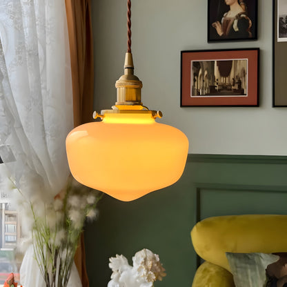 Hanging Ceiling Light Fixture with Clear Glass Shade for Kitchen Island, Breakfast Nook, Bedroom, Foyer, Adjustable Drop