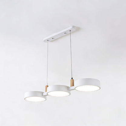 Triple Hanging Lamp for Kitchen Island & Dining Table – Mixed-Material Fixture with Adjustable Cords, 30 in Span, LED-Ready