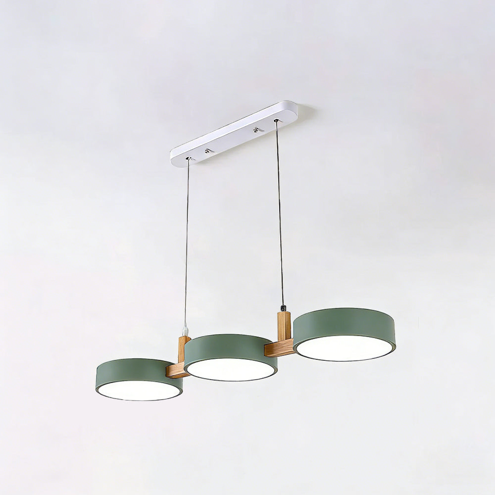 Triple Hanging Lamp for Kitchen Island & Dining Table – Mixed-Material Fixture with Adjustable Cords, 30 in Span, LED-Ready