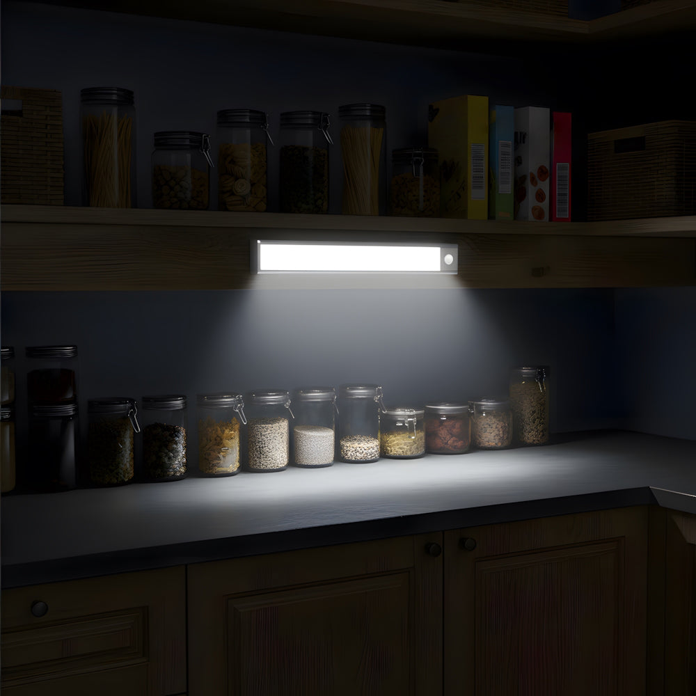 Rechargeable Cordless LED Strip Light for Cabinets, Closets & Hallways – Battery Powered Stick-On Under Cabinet Lighting for Kitchen, Bedroo