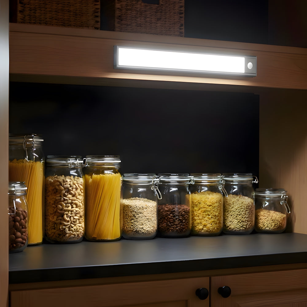 Rechargeable Cordless LED Strip Light for Cabinets, Closets & Hallways – Battery Powered Stick-On Under Cabinet Lighting for Kitchen, Bedroo