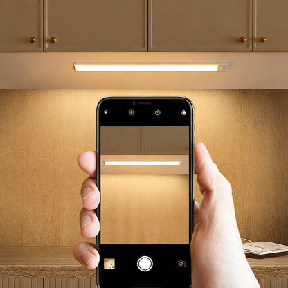 Rechargeable Cordless LED Strip Light for Cabinets, Closets & Hallways – Battery Powered Stick-On Under Cabinet Lighting for Kitchen, Bedroo