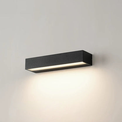 Outdoor LED Wall Sconce Die-Cast Aluminum Porch Light Black White 8-32 in Weatherproof Fixture for Balcony Entry Hallway Modern Exterior