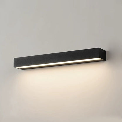 Outdoor LED Wall Sconce Die-Cast Aluminum Porch Light Black White 8-32 in Weatherproof Fixture for Balcony Entry Hallway Modern Exterior