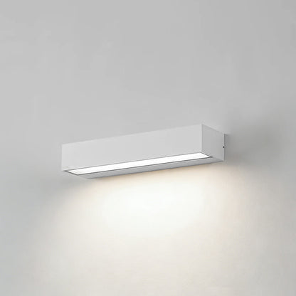 Outdoor LED Wall Sconce Die-Cast Aluminum Porch Light Black White 8-32 in Weatherproof Fixture for Balcony Entry Hallway Modern Exterior