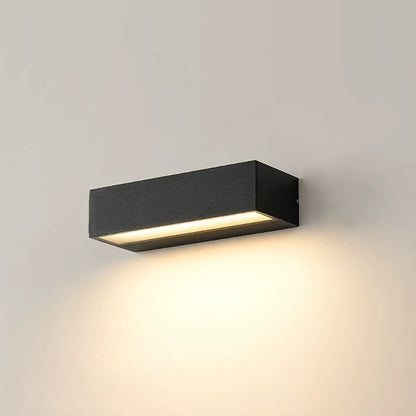 Outdoor LED Wall Sconce Die-Cast Aluminum Porch Light Black White 8-32 in Weatherproof Fixture for Balcony Entry Hallway Modern Exterior