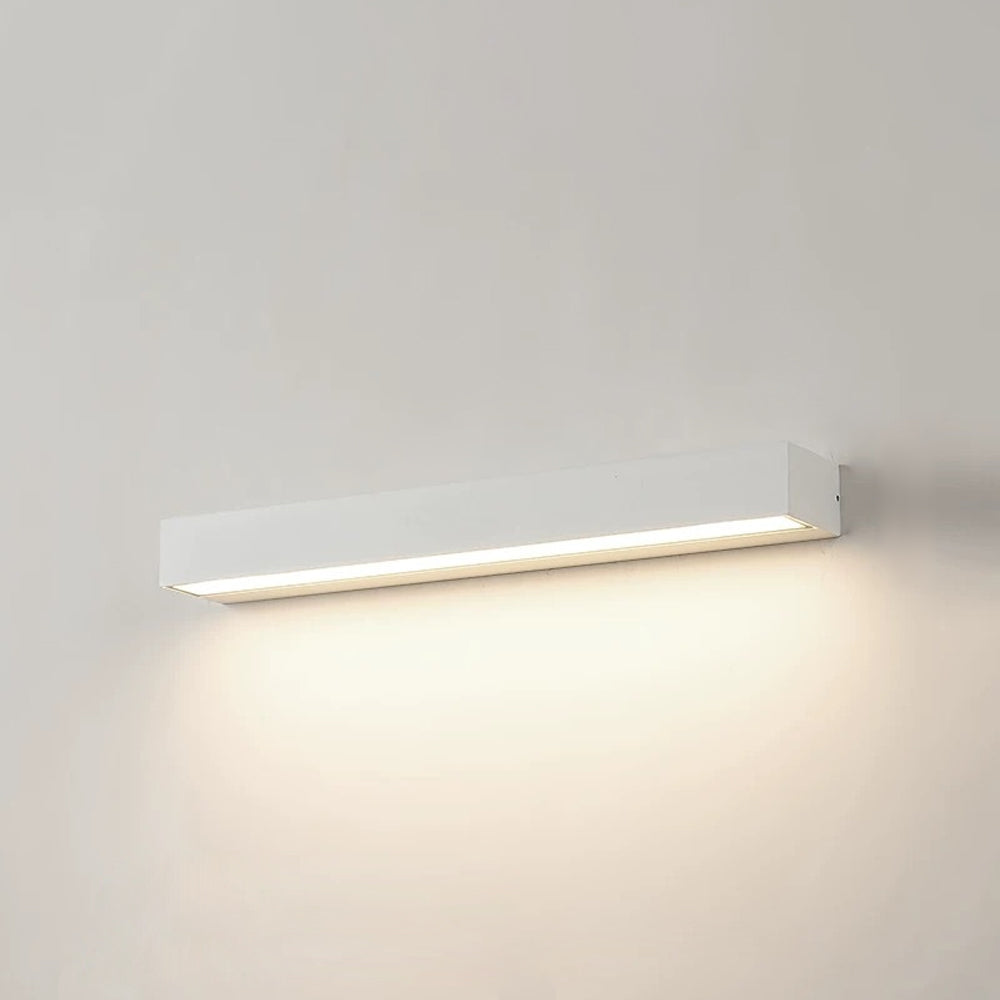 Outdoor LED Wall Sconce Die-Cast Aluminum Porch Light Black White 8-32 in Weatherproof Fixture for Balcony Entry Hallway Modern Exterior