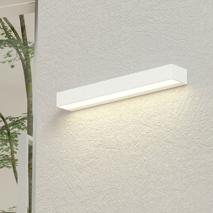 Outdoor LED Wall Sconce Die-Cast Aluminum Porch Light Black White 8-32 in Weatherproof Fixture for Balcony Entry Hallway Modern Exterior