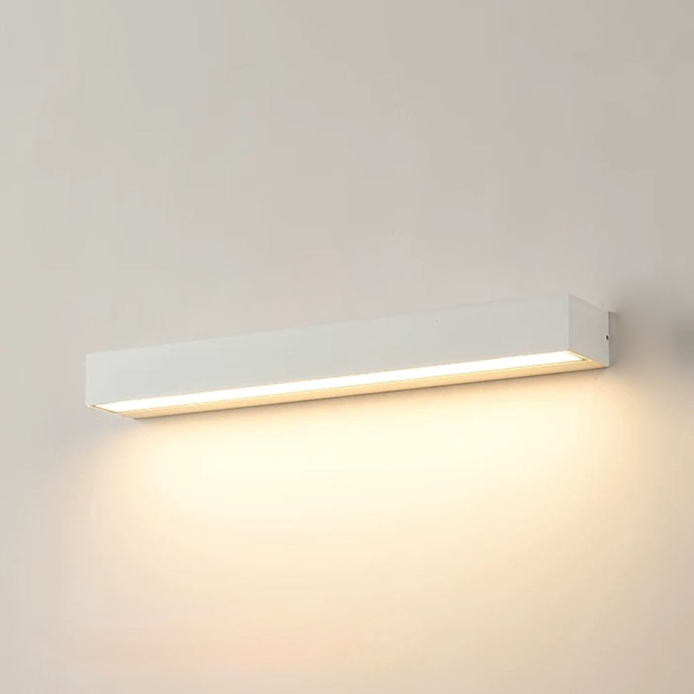 Outdoor LED Wall Sconce Die-Cast Aluminum Porch Light Black White 8-32 in Weatherproof Fixture for Balcony Entry Hallway Modern Exterior