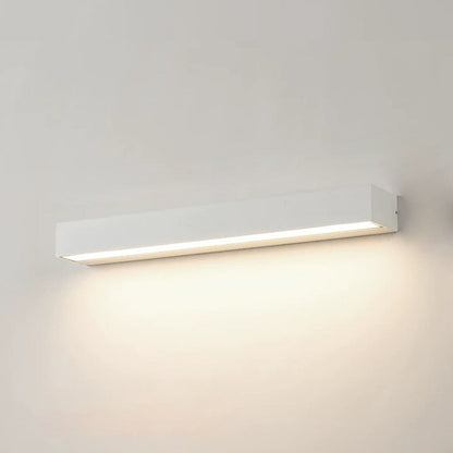 Outdoor LED Wall Sconce Die-Cast Aluminum Porch Light Black White 8-32 in Weatherproof Fixture for Balcony Entry Hallway Modern Exterior