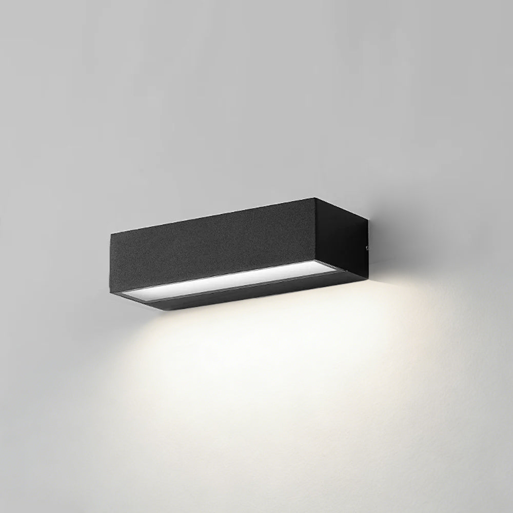 Outdoor LED Wall Sconce Die-Cast Aluminum Porch Light Black White 8-32 in Weatherproof Fixture for Balcony Entry Hallway Modern Exterior