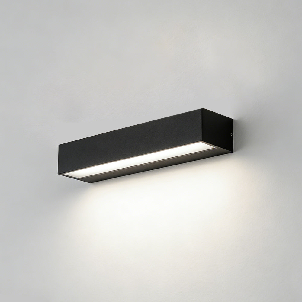 Outdoor LED Wall Sconce Die-Cast Aluminum Porch Light Black White 8-32 in Weatherproof Fixture for Balcony Entry Hallway Modern Exterior