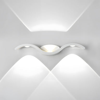 Outdoor LED Wall Sconce Aluminum 15 in Round Fixture for Garden Pathway Patio Villa Entrance Balcony Exterior Facade Modern Weatherproof Por