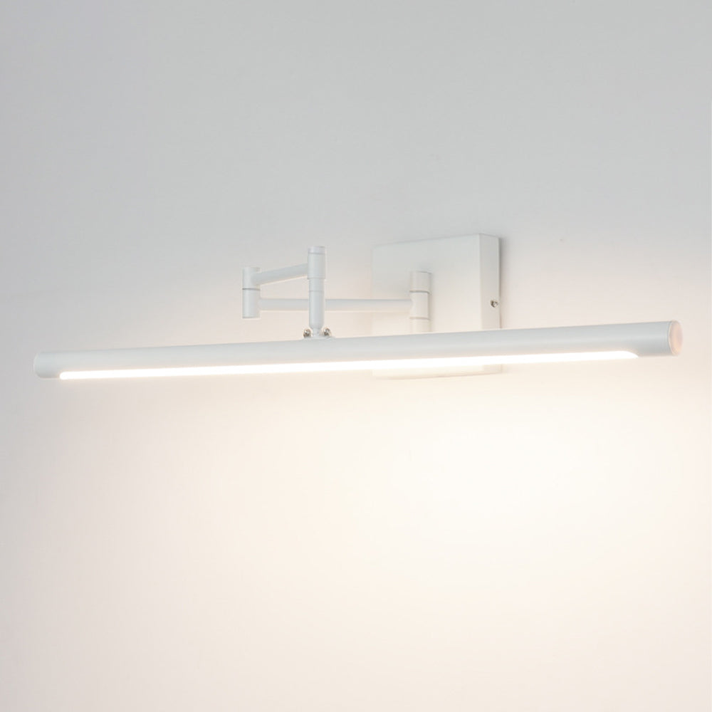 Swivel Arm Vanity Light Fixture Matte Black Iron LED Task Lighting for Bathroom Mirror Makeup Grooming Modern Minimalist Wall Mount Rotatabl