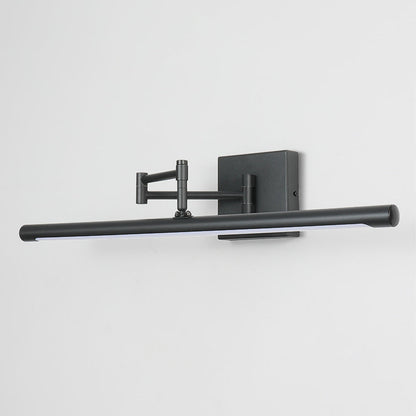 Swivel Arm Vanity Light Fixture Matte Black Iron LED Task Lighting for Bathroom Mirror Makeup Grooming Modern Minimalist Wall Mount Rotatabl