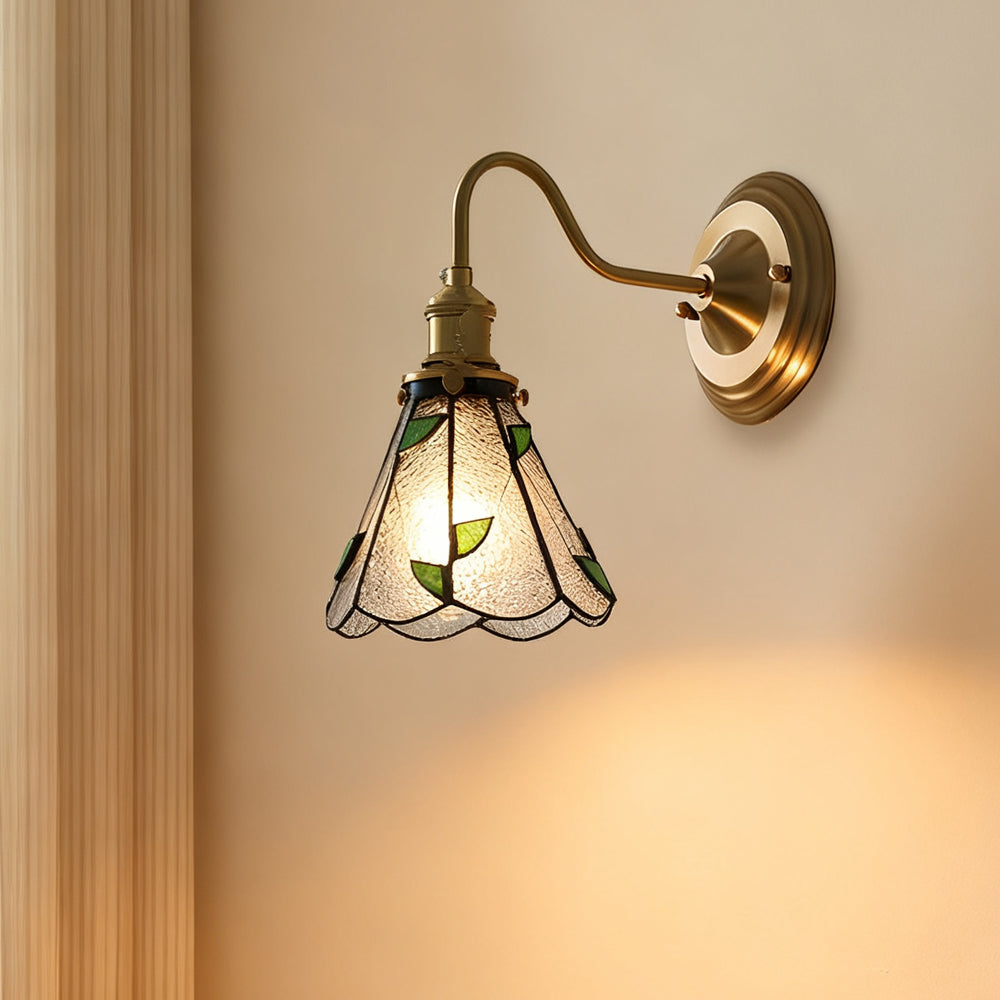 Indoor Sconce Light Metal & Glass 10 Inch Vintage Style for Entryway Corridor Bedroom Dining Room Home Accent Fixture