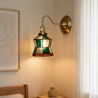 Indoor Sconce Light Metal & Glass 10 Inch Vintage Style for Entryway Corridor Bedroom Dining Room Home Accent Fixture