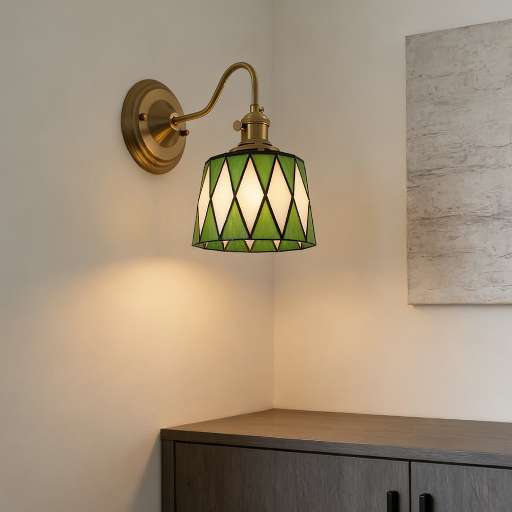 Indoor Sconce Light Metal & Glass 10 Inch Vintage Style for Entryway Corridor Bedroom Dining Room Home Accent Fixture