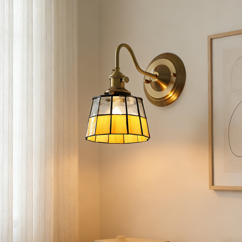 Indoor Sconce Light Metal & Glass 10 Inch Vintage Style for Entryway Corridor Bedroom Dining Room Home Accent Fixture