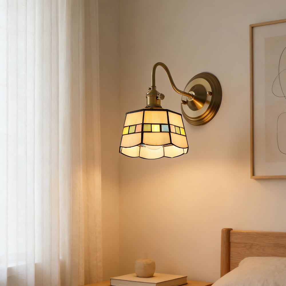 Indoor Sconce Light Metal & Glass 10 Inch Vintage Style for Entryway Corridor Bedroom Dining Room Home Accent Fixture