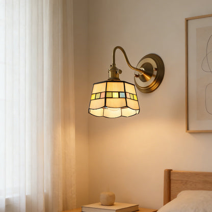 Indoor Sconce Light Metal & Glass 10 Inch Vintage Style for Entryway Corridor Bedroom Dining Room Home Accent Fixture