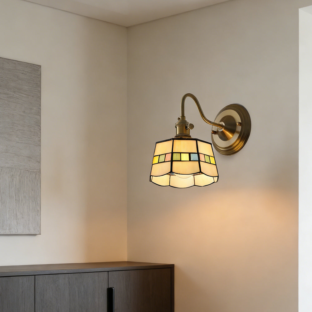 Indoor Sconce Light Metal & Glass 10 Inch Vintage Style for Entryway Corridor Bedroom Dining Room Home Accent Fixture