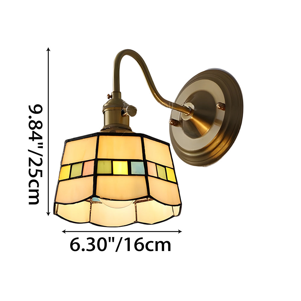Indoor Sconce Light Metal & Glass 10 Inch Vintage Style for Entryway Corridor Bedroom Dining Room Home Accent Fixture