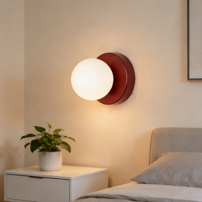 Metal Sconce with Glass Dome – Compact 4.7-Inch Fixture for Hallways, Bedrooms & Entryways – E26 Base 6W Indoor Accent Lighting – Rust-Proof