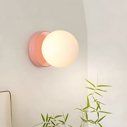 Metal Sconce with Glass Dome – Compact 4.7-Inch Fixture for Hallways, Bedrooms & Entryways – E26 Base 6W Indoor Accent Lighting – Rust-Proof