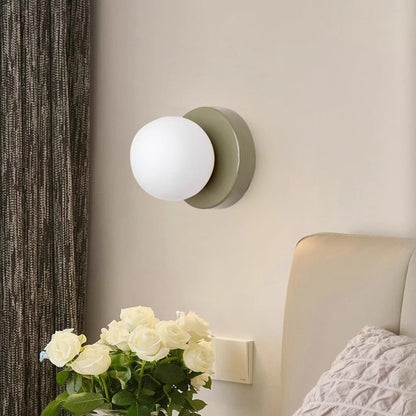 Metal Sconce with Glass Dome – Compact 4.7-Inch Fixture for Hallways, Bedrooms & Entryways – E26 Base 6W Indoor Accent Lighting – Rust-Proof