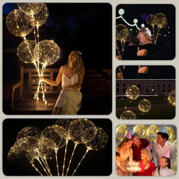 Battery-Powered LED Balloon Lights Warm Glow String for Party Weddings Indoor Outdoor Decorations Reusable Cordless Ambient Lighting
