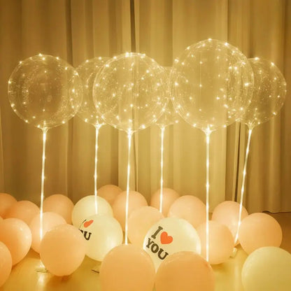 Battery-Powered LED Balloon Lights Warm Glow String for Party Weddings Indoor Outdoor Decorations Reusable Cordless Ambient Lighting