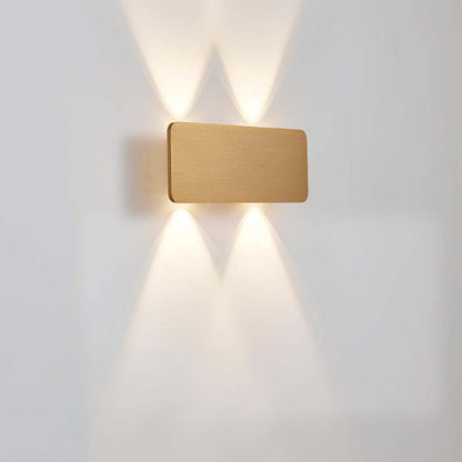 LED Wall Light Fixture Aluminum Rectangle Up Down Sconce for Bedroom Living Room Hallway Modern Minimalist Indoor Accent Lighting 6W Black W