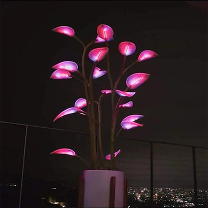 Smart App-Controlled LED Faux Plant Light 39 in Tall Ambient Floor Lamp with Lifelike Foliage for Living Room Bedroom Office Home Decor