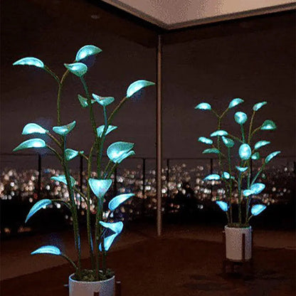 Smart App-Controlled LED Faux Plant Light 39 in Tall Ambient Floor Lamp with Lifelike Foliage for Living Room Bedroom Office Home Decor