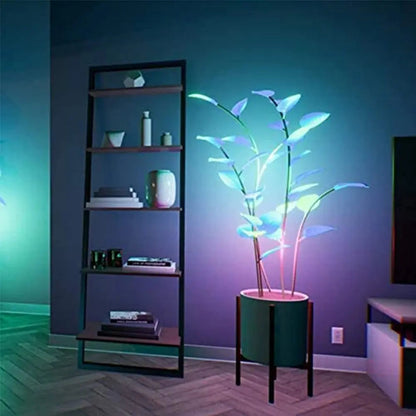 Smart App-Controlled LED Faux Plant Light 39 in Tall Ambient Floor Lamp with Lifelike Foliage for Living Room Bedroom Office Home Decor